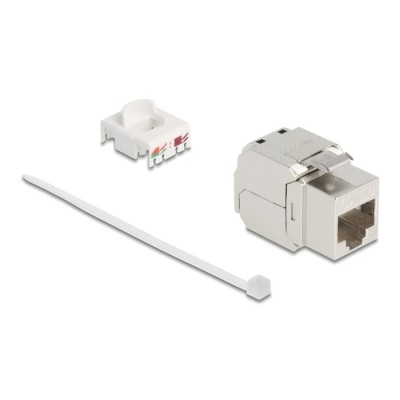 Delock Keystone Module RJ45 jack to LSA Cat.8.1 with metal latch toolfree