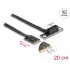 Delock M.2 Key A+E to PCIe x1 NVMe Adapter angled with 20 cm cable