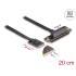 Delock M.2 Key A+E to PCIe x4 NVMe Adapter angled with 20 cm cable