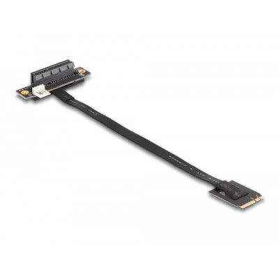 Delock M.2 Key A+E to PCIe x4 NVMe Adapter angled with 20 cm cable 2