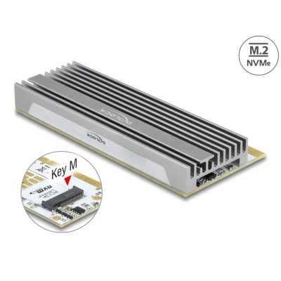 Delock PCI Express x16 (x1 / x4 / x8) Card to 1 x NVMe M.2 Key M with LED illumination