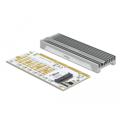Delock PCI Express x16 (x4 / x8) Card to 1 x NVMe M.2 Key M with LED illumination