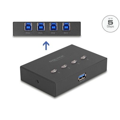 Delock USB 5 Gbps Switch 4 PC to 1 device