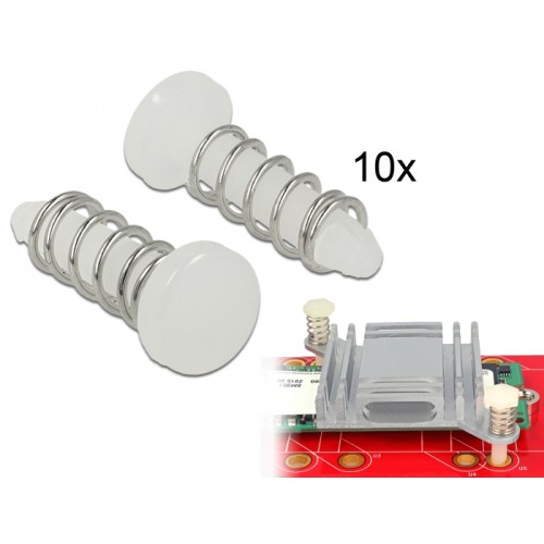 Delock Snap Rivet for heat sink - set 10 pieces white