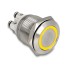 Delock Push Button for Installation 19 mm 4 x Screw Terminal LED yellow