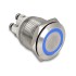 Delock Push Button for Installation 19 mm 4 x Screw Terminal LED blue