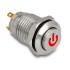Delock Push Button for Installation 12 mm 4 x solder connection LED red power symbol
