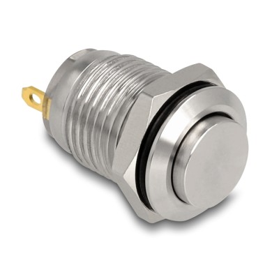Delock Push Button for Installation 12 mm 2 x solder connection