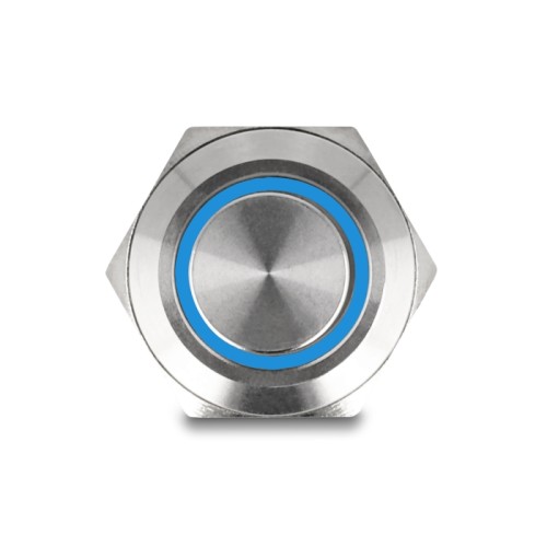 Delock Push Button for Installation 12 mm 4 x solder connection LED blue