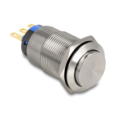 Delock Push Button for Installation 19 mm 3 x solder connection