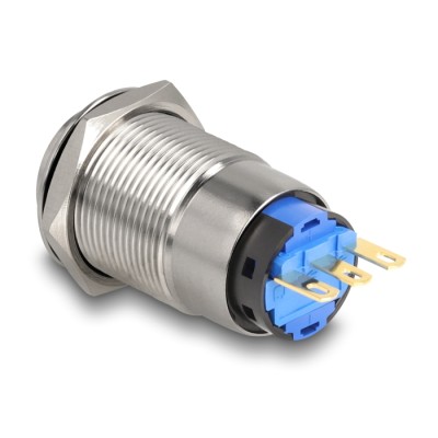 Delock Push Button for Installation 19 mm 3 x solder connection 2