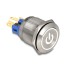 Delock Push Switch for Installation 22 mm 6 x solder connection LED white power symbol + ring