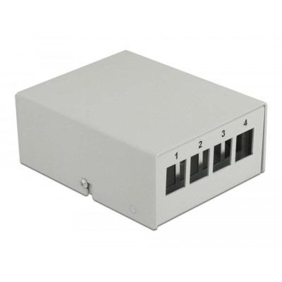 Delock Keystone Patch Panel 4 Port grey