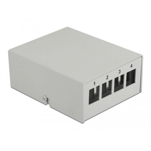 Delock Keystone Patch Panel 4 Port grey