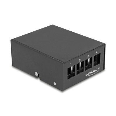 Delock Keystone Patch Panel 4 Port black