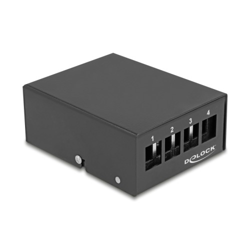 Delock Keystone Patch Panel 4 Port black