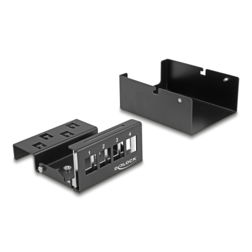 Delock Keystone Patch Panel 4 Port black