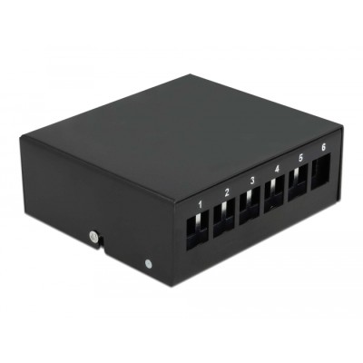Delock Keystone Patch Panel 6 Port black