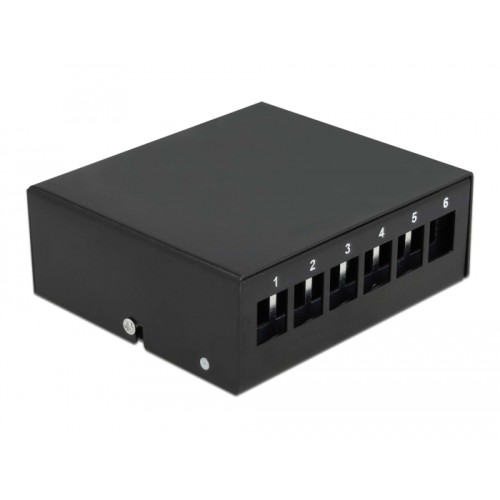 Delock Keystone Patch Panel 6 Port black