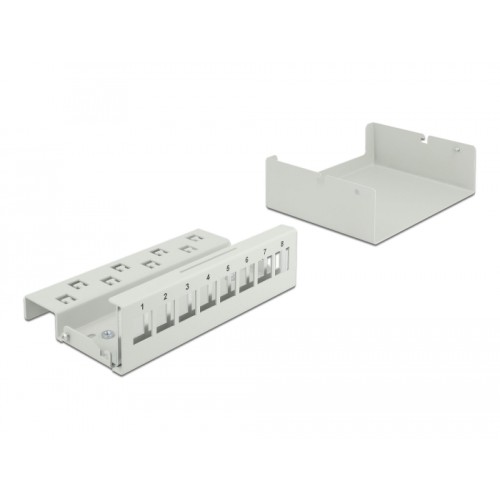 Delock Keystone Patch Panel 8 Port grey