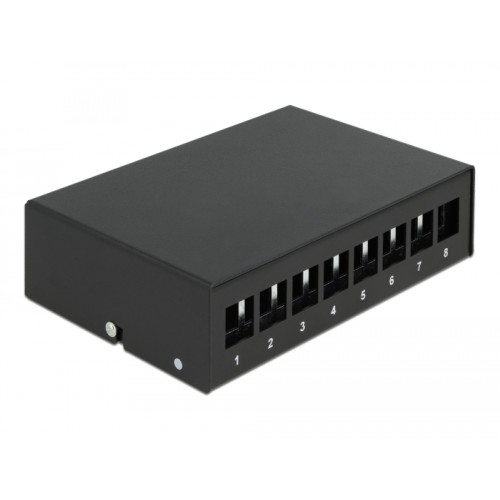 Delock Keystone Patch Panel 8 Port black