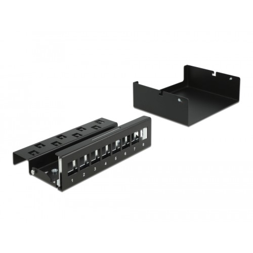 Delock Keystone Patch Panel 8 Port black