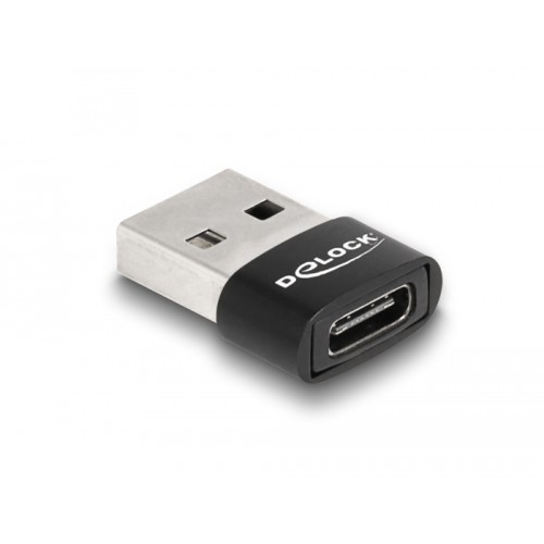 Delock USB 2.0 Adapter USB Type-A male to USB Type-C™ female black