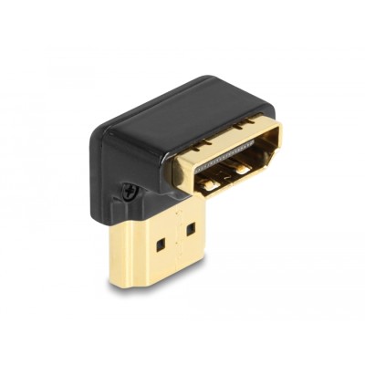 Delock HDMI Adapter male to female 90° downwards angled 8K 60 Hz metal 2