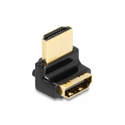 Delock HDMI Adapter male to female 90° upwards angled 8K 60 Hz metal 2