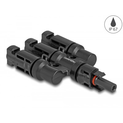 Delock DL4 Solar Connectors 1 x female to 3 x male