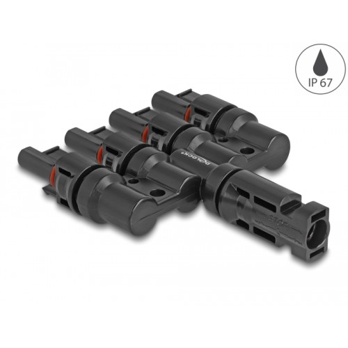 Delock DL4 Solar Connectors 1 x male to 4 x female