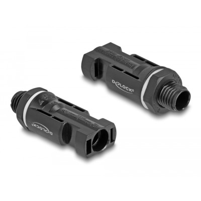 Delock DL4 Solar Connectors for crimping, male and female, black 2 pcs 2