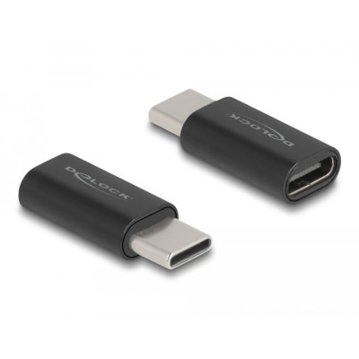 Delock Adapter SuperSpeed USB 10 Gbps (USB 3.2 Gen 2) USB Type-C™ male to female port saver black