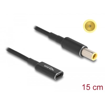 Delock Adapter cable for Laptop Charging Cable USB Type-C™ female to IBM 7.9 x 5.5 mm male 15 cm