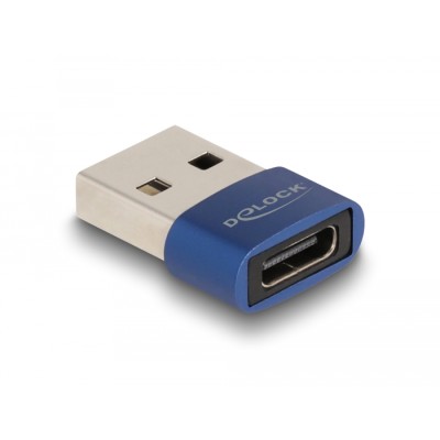 Delock USB 2.0 Adapter USB Type-A male to USB Type-C™ female blue 2