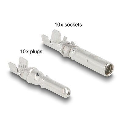 Delock DL4 Solar pin contacts for crimping for plugs and sockets, 20 pcs