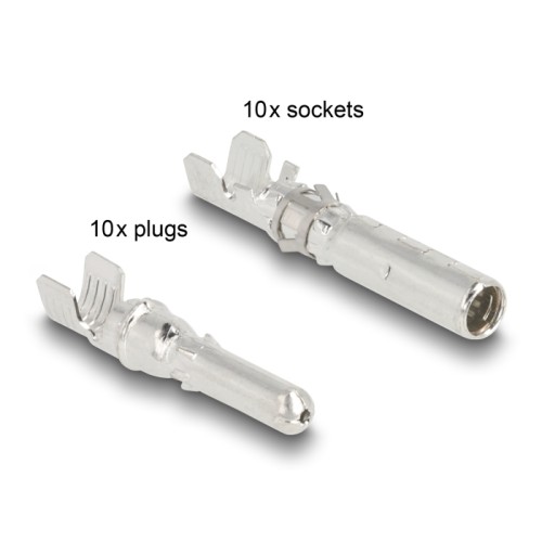 Delock DL4 Solar pin contacts for crimping for plugs and sockets, 20 pcs