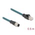 Delock M12 Adapter Cable A-coded 8 pin male to RJ45 male 50 cm