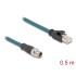 Delock M12 Adapter Cable X-coded 8 pin male to RJ45 male 50 cm