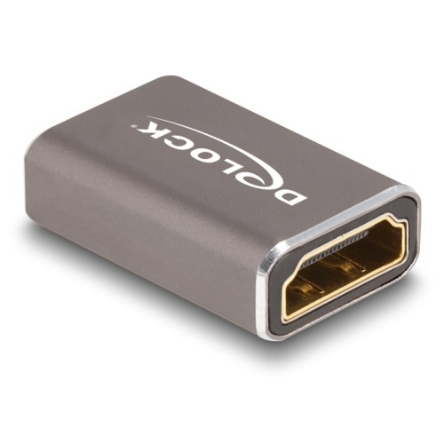 Delock HDMI Adapter female to female 8K 60 Hz grey metal