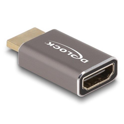 Delock HDMI Adapter male to female 8K 60 Hz grey metal