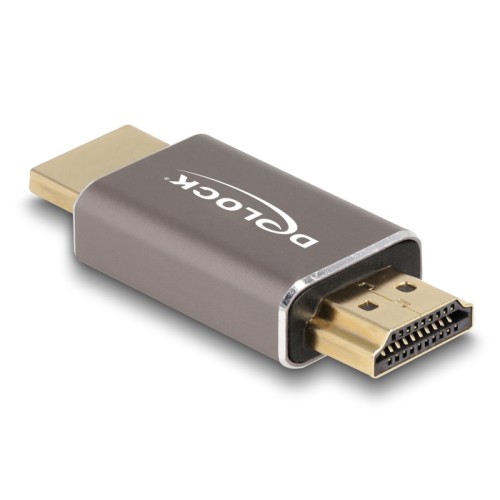 Delock HDMI Adapter male to male 8K 60 Hz grey metal