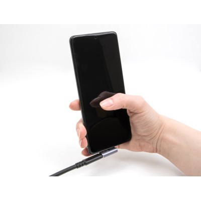 Delock USB Adapter 40 Gbps USB Type-C™ PD 3.1 240 W male to female rotated angled left / right 8K 60 Hz metal 2