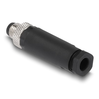 Delock M8 Connector A-coded 3 pin male for mounting with screw connection 2