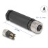 Delock M8 Connector A-coded 4 pin female for mounting with screw connection