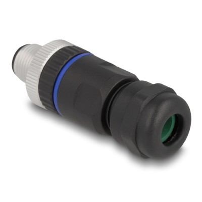 Delock M12 Connector A-coded 8 pin male for mounting with screw connection 2