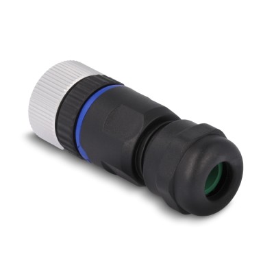 Delock M12 Connector A-coded 4 pin female for mounting with screw connection 2