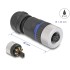 Delock M12 Connector A-coded 8 pin female for mounting with screw connection