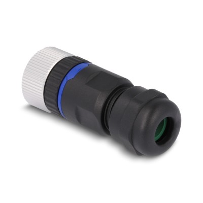 Delock M12 Connector A-coded 8 pin female for mounting with screw connection 2