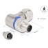 Delock M12 Connector A-coded 4 pin male for mounting with screw connection 90° angled metal